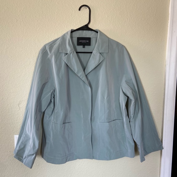 Lafayette 148 New York Jackets & Blazers - Lafayette 148 | Blue Vinyl Blazer